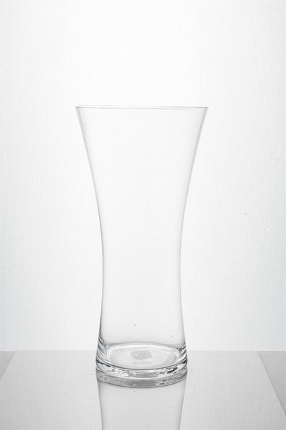 12 Inch Clear Hour Glass Vase 6W x 12H -- 12 Per Case