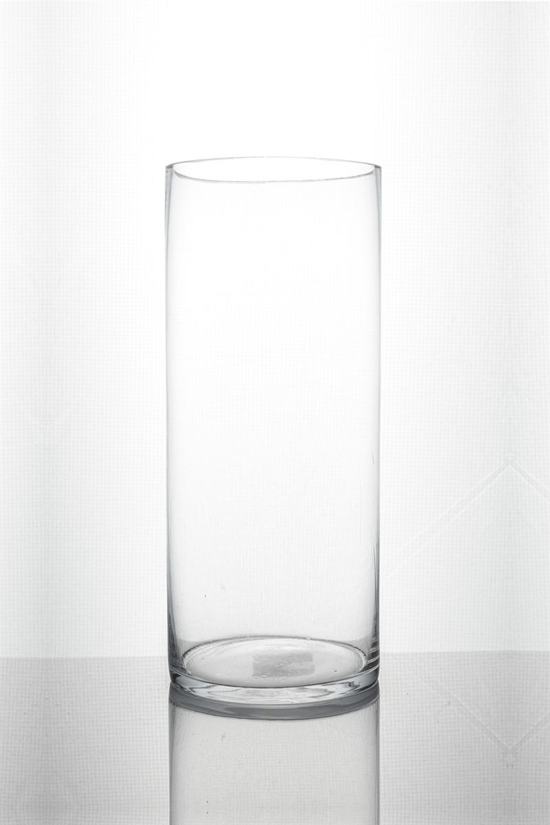 12 Inch Clear Cylinder Glass Vase 5W x 12H -- 12 Per Case