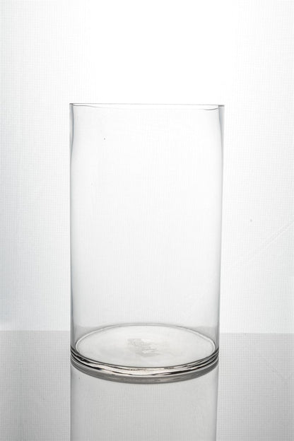 10 Inch Clear Cylinder Glass Vase 6W x 10H -- 6 Per Case