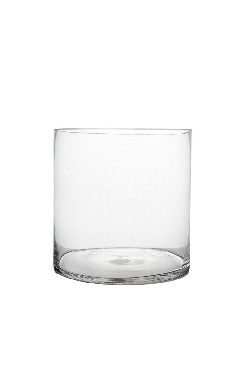 8 Inch Clear Cylinder Glass Vase 8W x 8H -- 6 Per Case