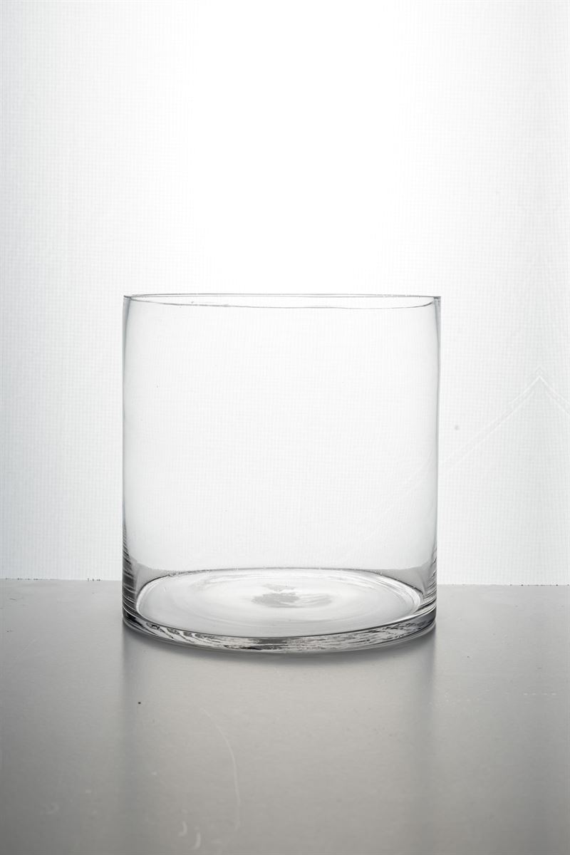 8 Inch Clear Cylinder Glass Vase 8W x 8H -- 6 Per Case