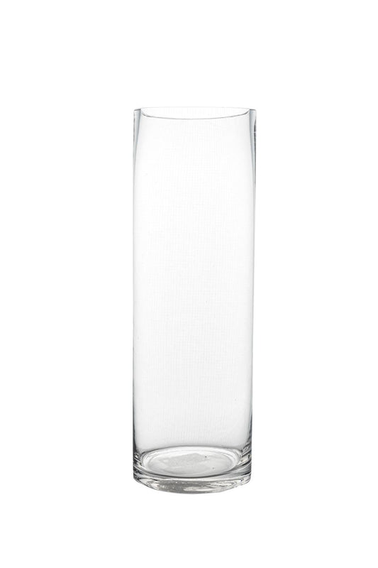 12 Inch Clear Cylinder Glass Vase 4W x 12H -- 12 Per Case