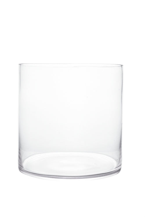 10 Inch Clear Cylinder Glass Vase 10W x 10H -- 4 Per Case