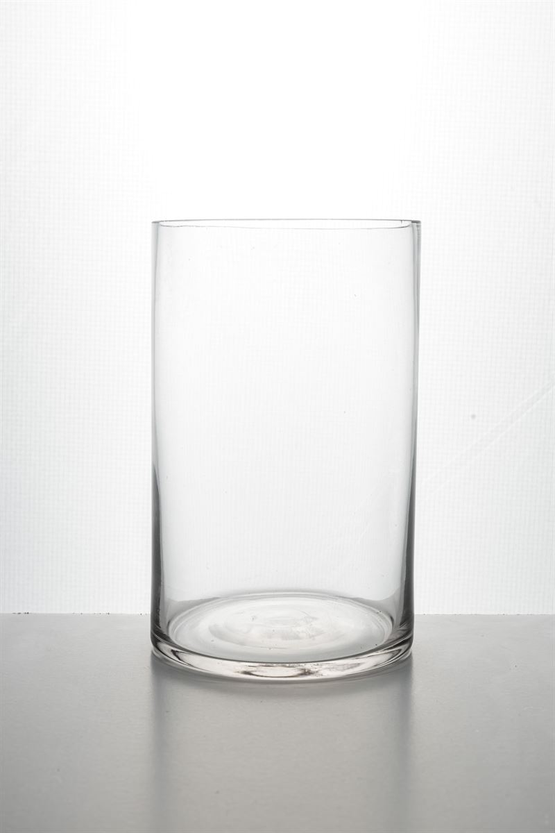 8 Inch Clear Cylinder Glass Vase 5W x 8H -- 12 Per Case