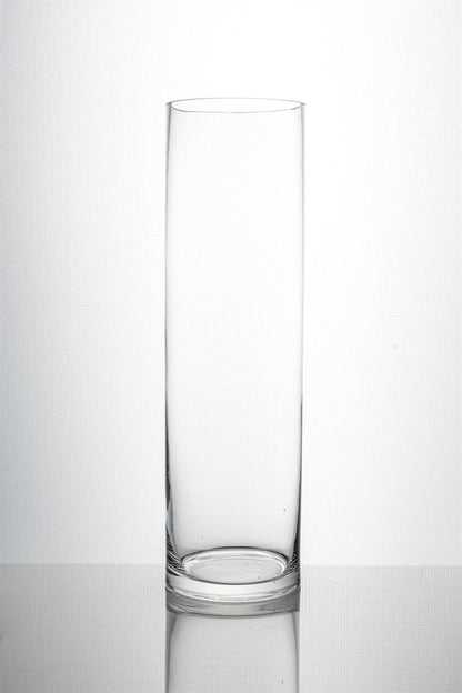 13.5 Inch Clear Cylinder Glass Vase 4W x 13.5H -- 12 Per Case