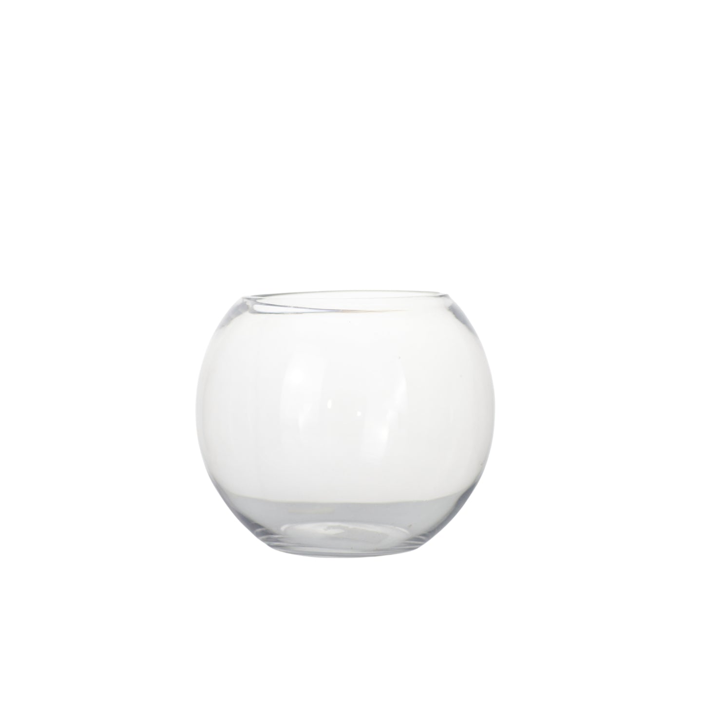 6.5 Inch Clear Fishbowl Glass Vase 8D x 5W x 6.5H -- 8 Per Case