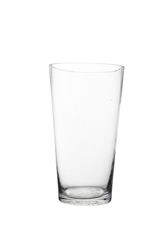 8 Inch Clear Cup Glass Vase 4.5W x 8H -- 12 Per Case