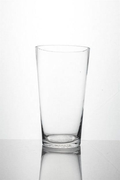 8 Inch Clear Cup Glass Vase 4.5W x 8H -- 12 Per Case