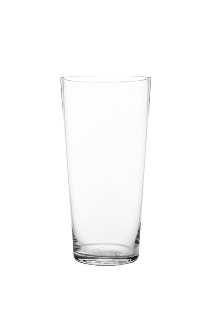 10 Inch Clear Cup Glass Vase 5W x 10H -- 12 Per Case