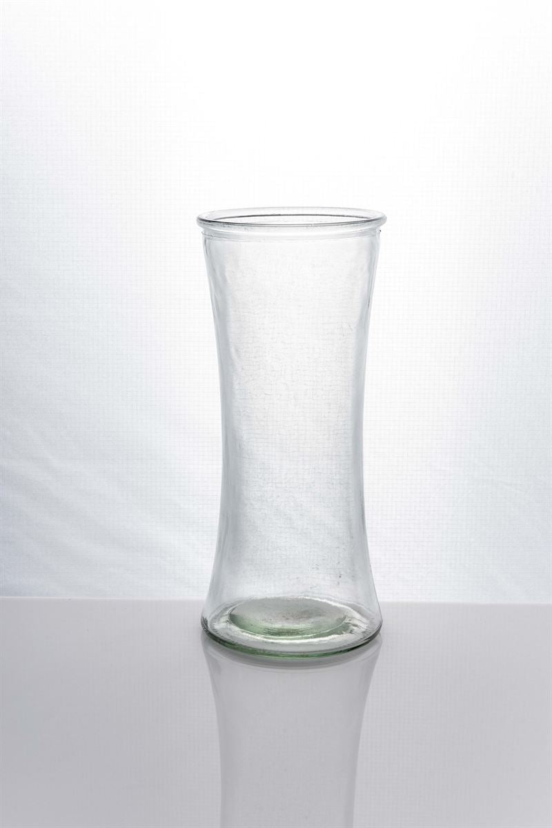 10 Inch Clear Hour Glass Vase 4W x 10H -- 12 Per Case