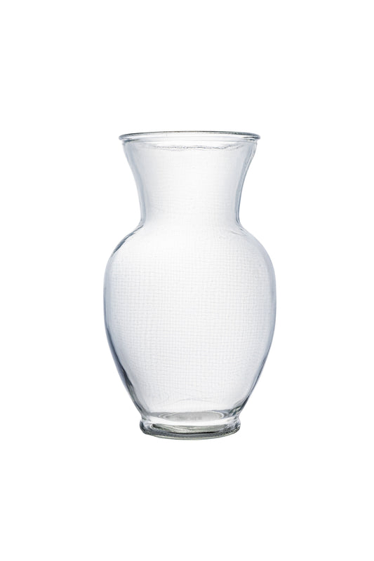 9 Inch Clear Belly Glass Vase 4W x 9H -- 12 Per Case