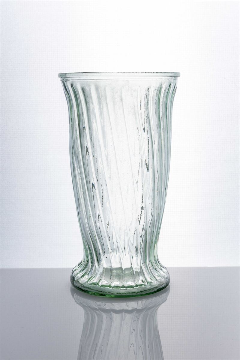 12 Inch Clear Cup Glass Vase 7W x 12H -- 6 Per Case