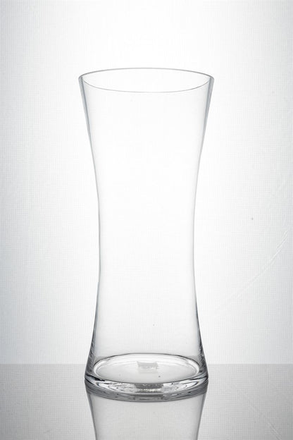 13.75 Inch Clear Hour Glass Vase 6.5W x 13.75H -- 6 Per Case