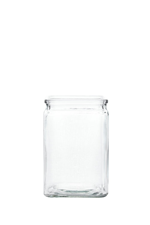 6 Inch Clear Square Glass Vase 4W x 6H -- 12 Per Case