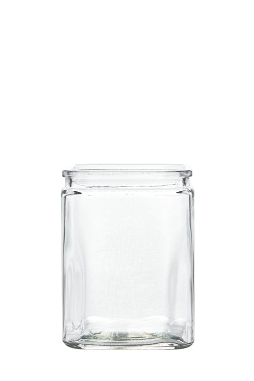 6 Inch Clear Square Glass Vase 4.5W x 6H -- 12 Per Case