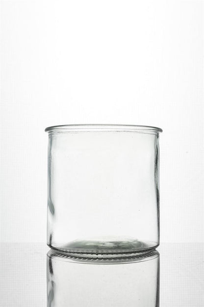 5 Inch Clear Cylinder Glass Vase 4.75W x 5H -- 12 Per Case