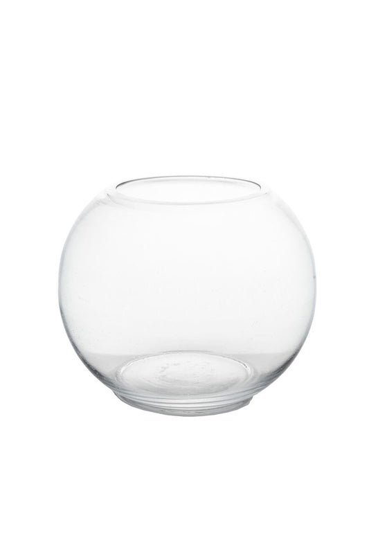 4.5 Inch Clear Fishbowl Glass Vase 6D x 4W x 4.5H -- 12 Per Case