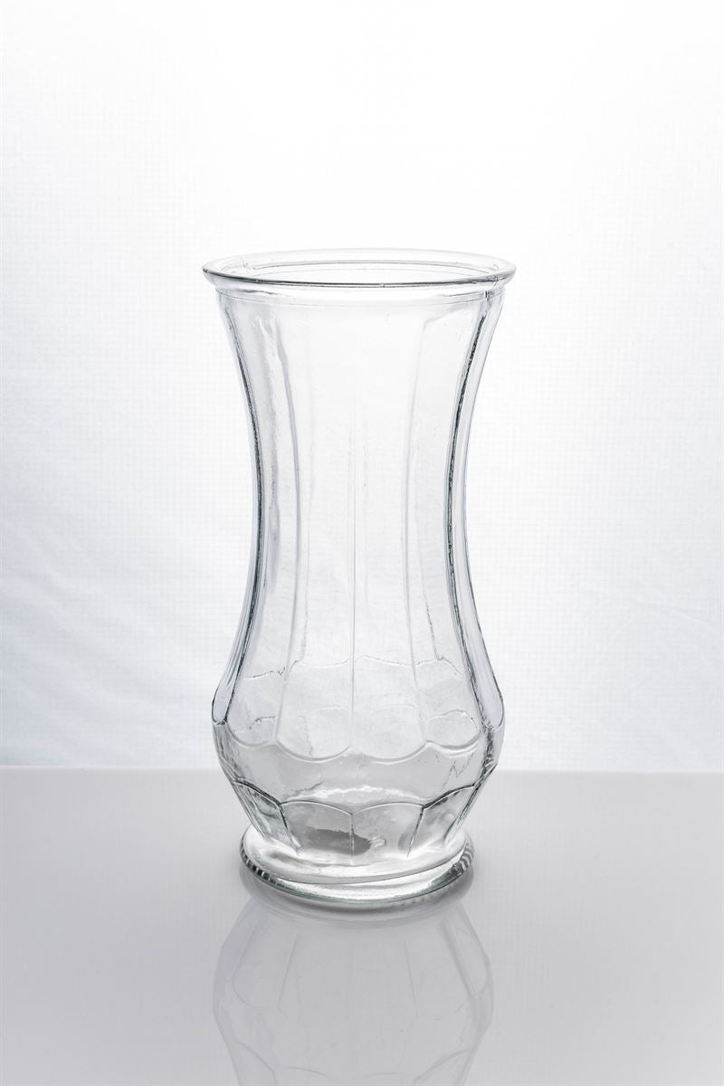 9.75 Inch Clear Illusion Glass Vase 4.5W x 9.75H -- 12 Per Case