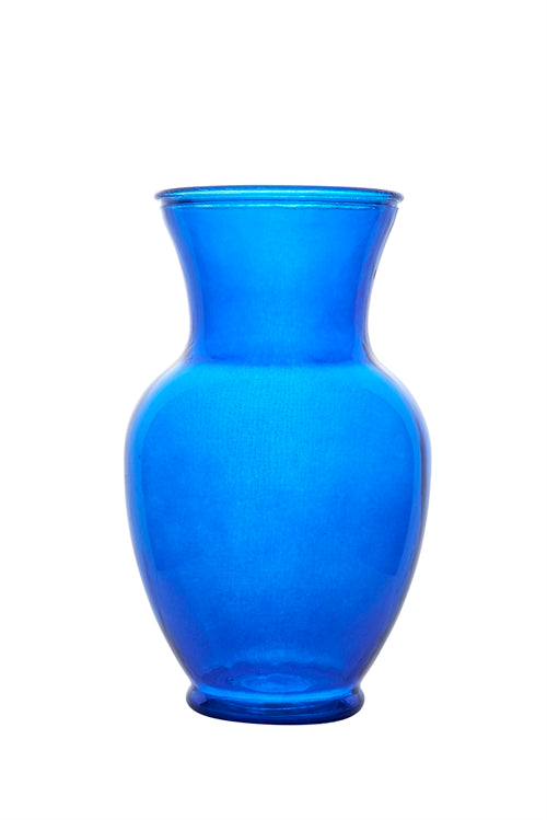 11 Inch Blue Ginger Glass Vase 5W x 11H -- 6 Per Case