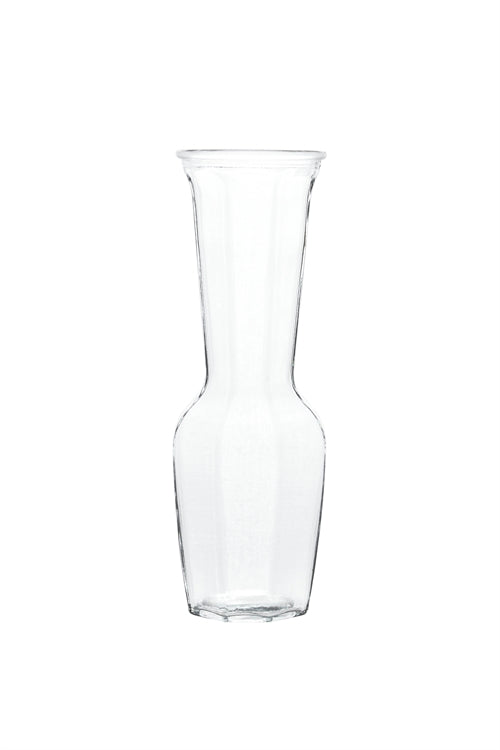 9 Inch Clear Bunch Glass Vase 3W x 9H -- 24 Per Case