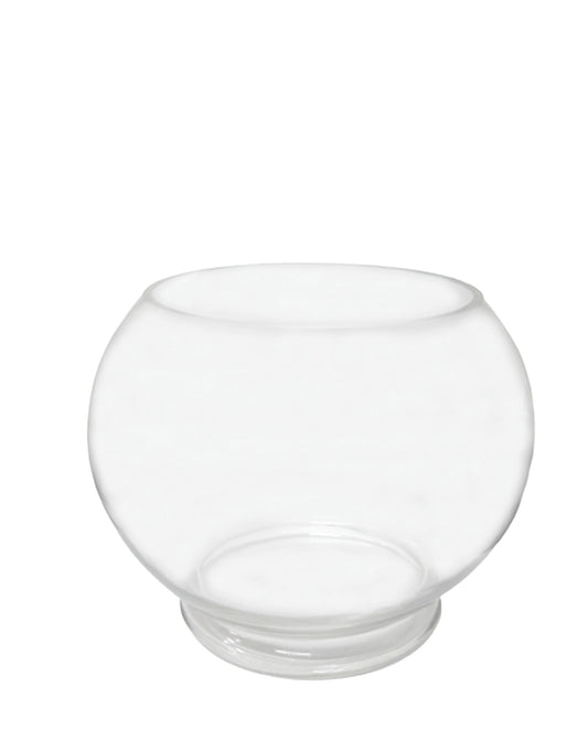 11 Inch Clear Fishbowl Footed Glass Vase 14D x 9.5W x 11.5H -- 2 Per Case