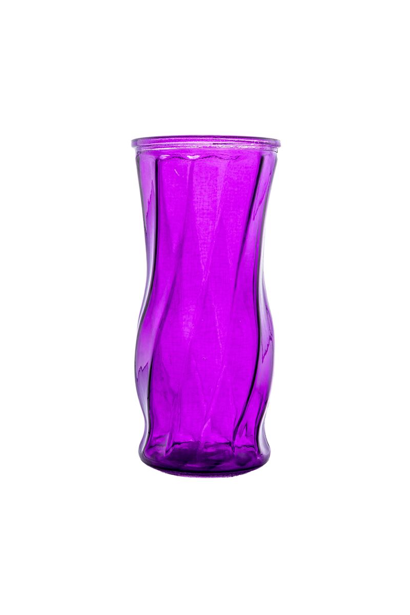 8.5 Inch Purple Illusion Glass Vase 4W x 8.5H -- 12 Per Case