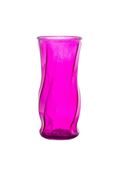 9 Inch Pink Illusion Glass Vase 4W x 9H -- 12 Per Case