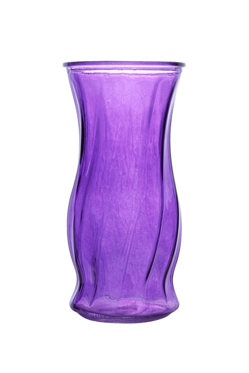 9.5 Inch Purple Illusion Glass Vase 5W x 9.5H -- 12 Per Case