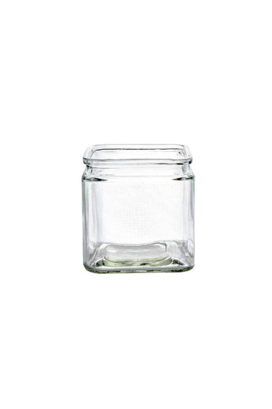 4.75 Inch Clear Cube Glass Vase 4.5W x 4.75H -- 12 Per Case