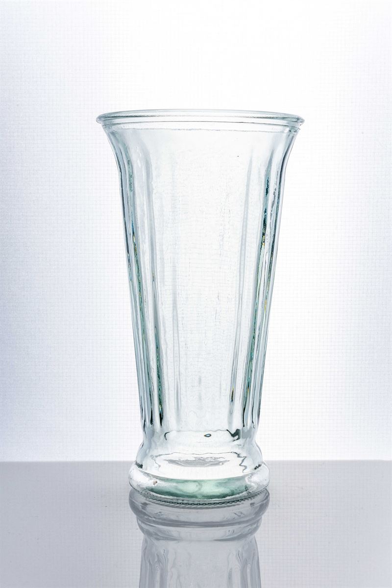 10 Inch Clear Cup Glass Vase 5.5W x 10H -- 6 Per Case