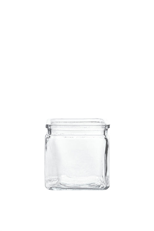 4 Inch Clear Cube Glass Vase 4W x 4H -- 24 Per Case