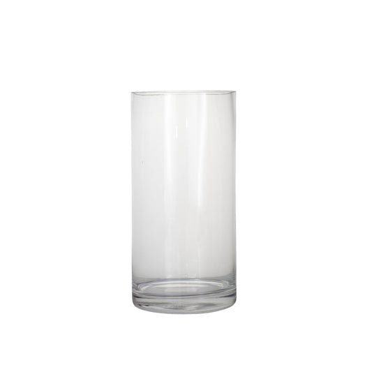 10 Inch Clear Cylinder Glass Vase 5W x 10H -- 24 Per Case