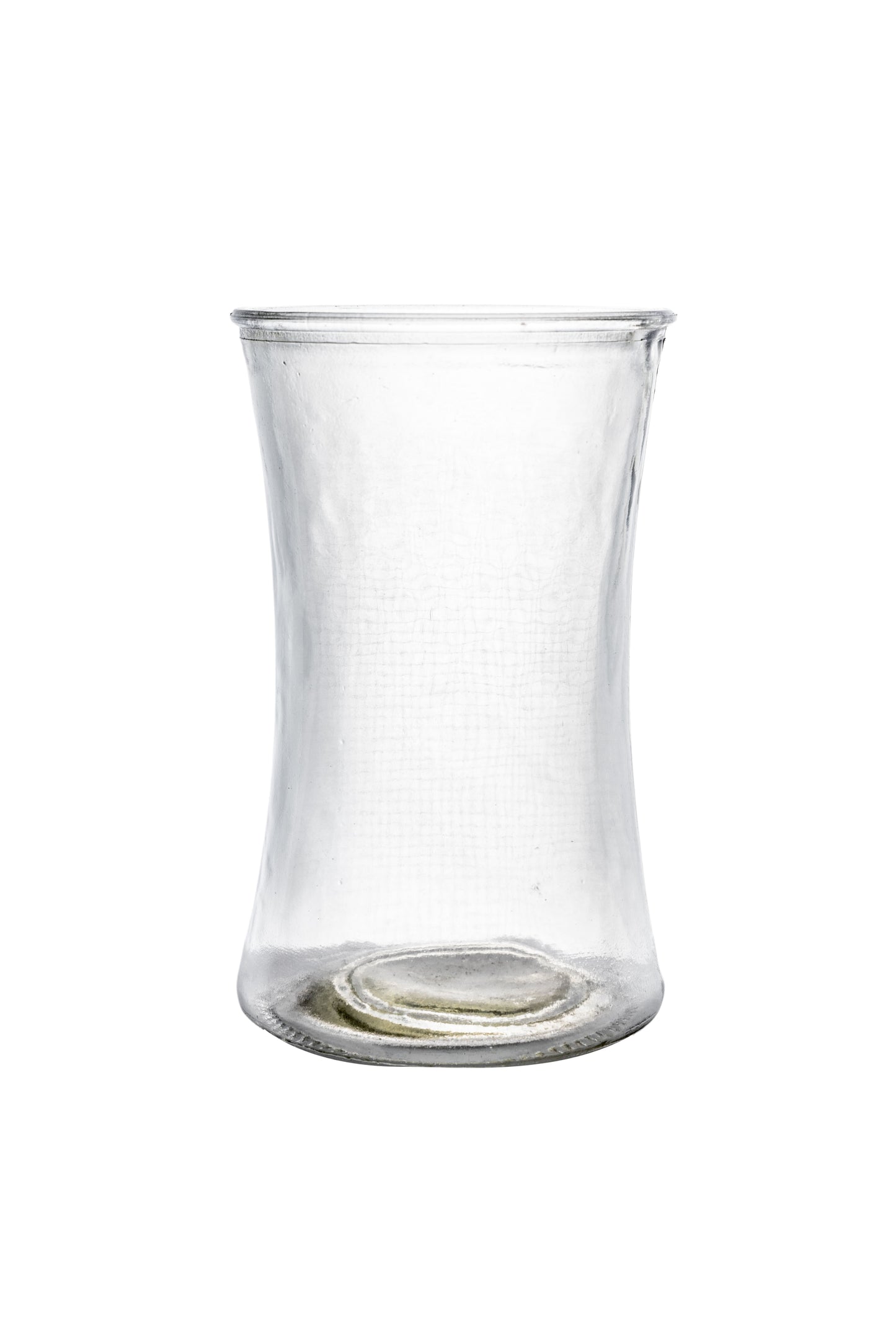 6.5 Inch Clear Hour Glass Vase 4W x 6.5H -- 12 Per Case