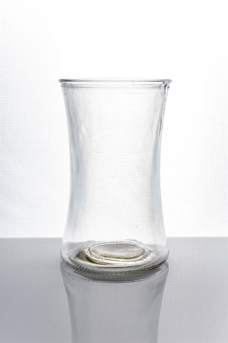 6.5 Inch Clear Hour Glass Vase 4W x 6.5H -- 12 Per Case