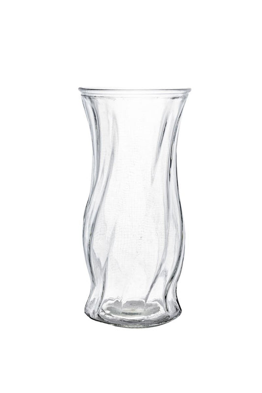 9.75 Inch Clear Illusion Glass Vase 4.75W x 9.75H -- 12 Per Case