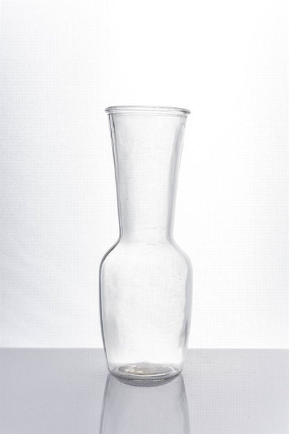 9 Inch Clear Bunch Glass Vase 2.75W x 9H -- 24 Per Case