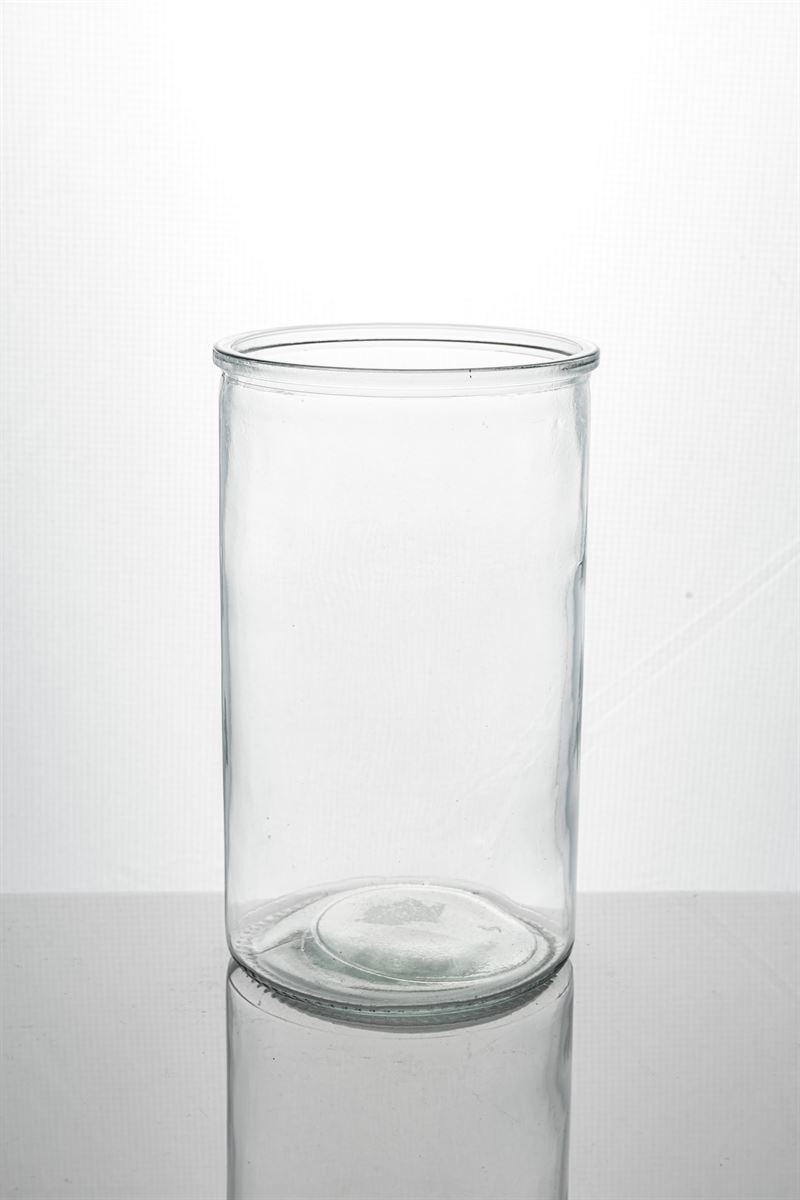 8 Inch Clear Cylinder Glass Vase 4.75W x 8H -- 12 Per Case