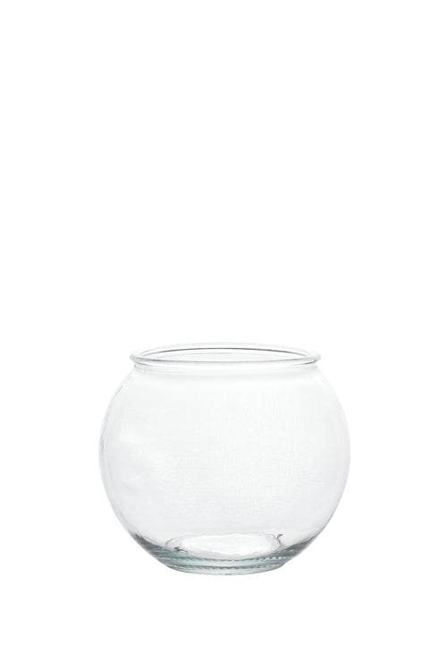 5 Inch Clear Fishbowl Glass Vase 6D x 5H -- 12 Per Case