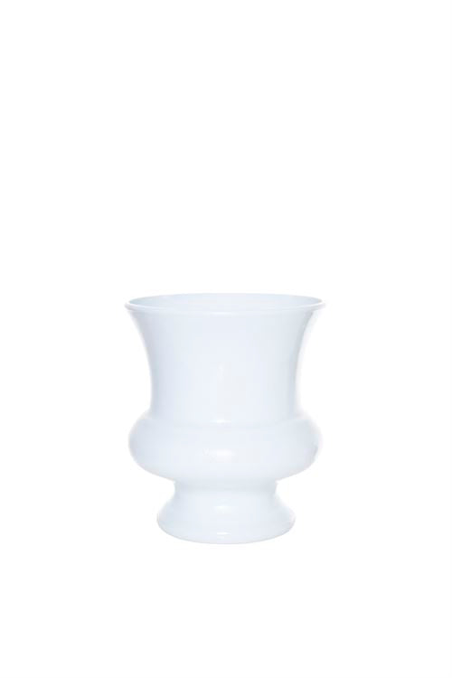 8 Inch White Plastic Urn 6.5W x 8H -- 12 Per Case