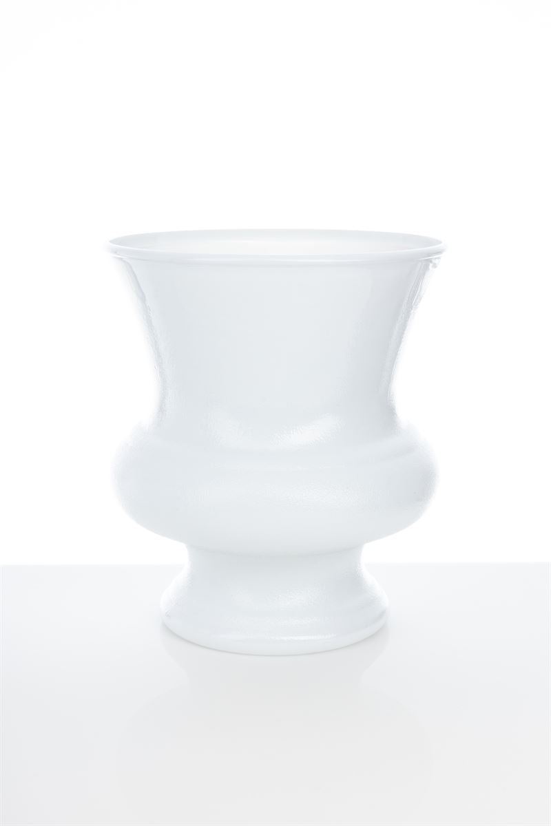 10 Inch White Plastic Urn 8W X 10H -- 6 Per Case