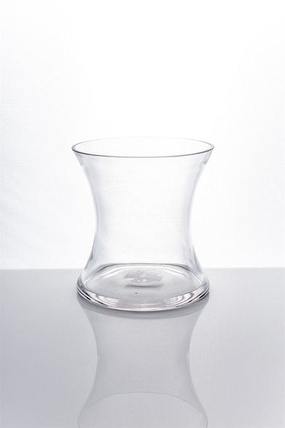 6 Inch Clear Hour Glass Vase 6W x 6H -- 12 Per Case