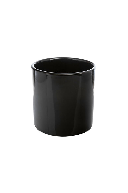 4 Inch Shiny Black Cylinder Ceramic Vase 4W x 4H -- 36 Per Case