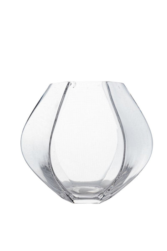 7.5 Inch Clear Hexagon Fishbowl Glass Vase 8D x 4W x 7.5H -- 12 Per Case