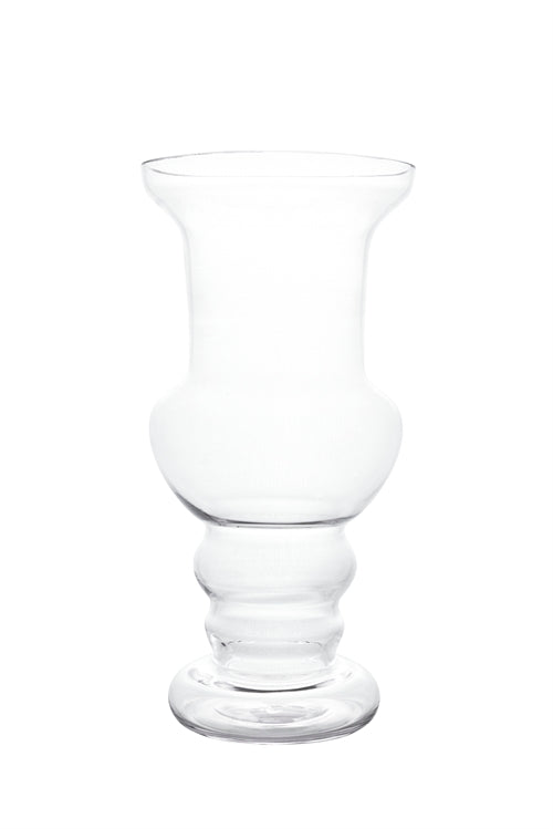 14.5 Inch Clear Belly Pedestal Glass Vase 7W x 14.5H -- 6 Per Case