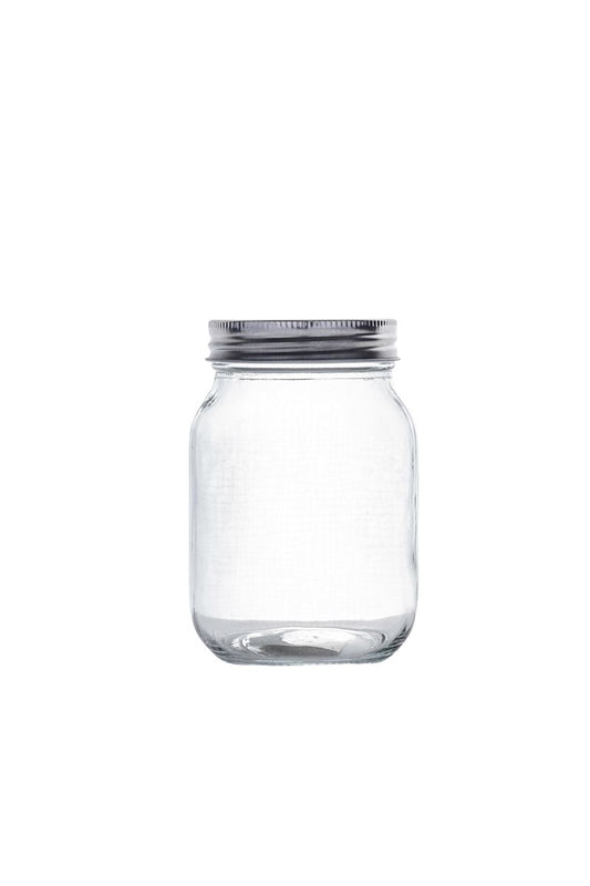 450ML Clear Mason Jar w/ Lid 2.75W x 5H -- 24 Per Case