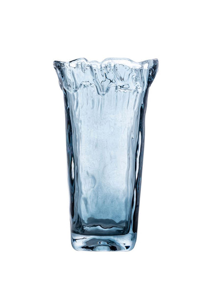 9.5 Inch Charcoal Tapered Square Glass Vase 5W x 9.5H -- 12 Per Case