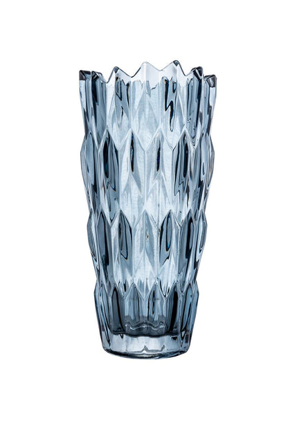 9.5 Inch Charcoal Textured Cup Glass Vase 5W x 9.5H -- 12 Per Case