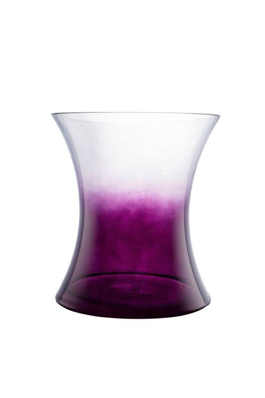 8.5 Inch Purple Hour Glass Vase 7.5W x 8.5H -- 6 Per Case