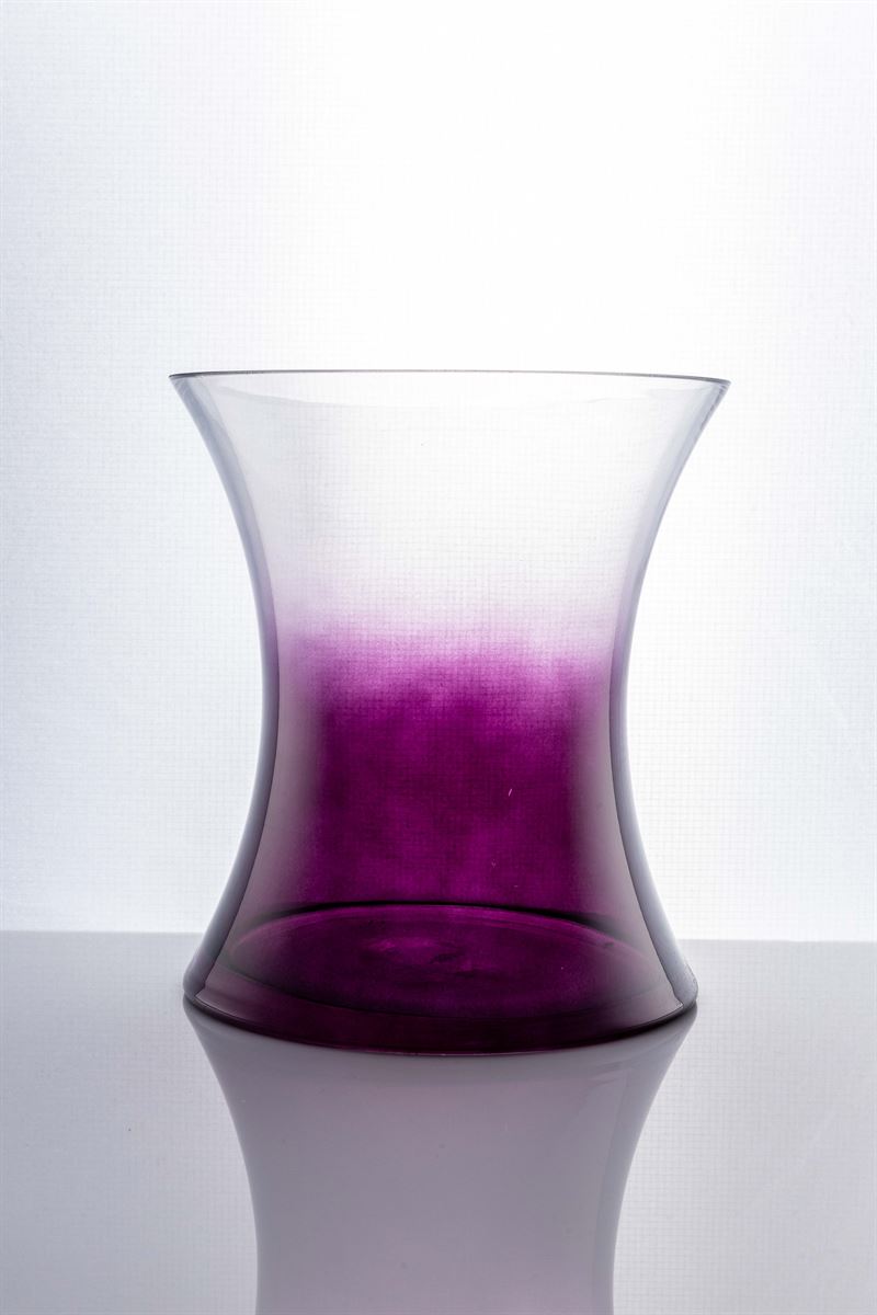 8.5 Inch Purple Hour Glass Vase 7.5W x 8.5H -- 6 Per Case