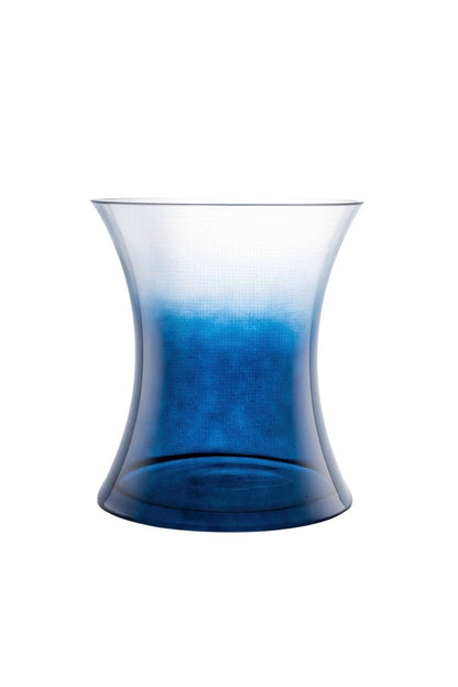 8.5 Inch Blue Hour Glass Vase 7.5W x 8.5H -- 6 Per Case